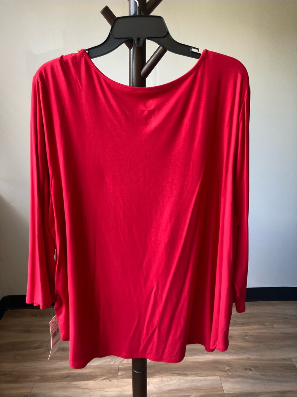Ruby Rd red top gold beaded embellished neckline 2X - Picture 17 of 17